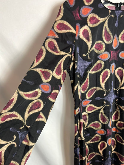 ZARA. Vestido midi estampado. T M