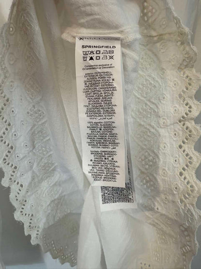 Blusa blanca detalles croché