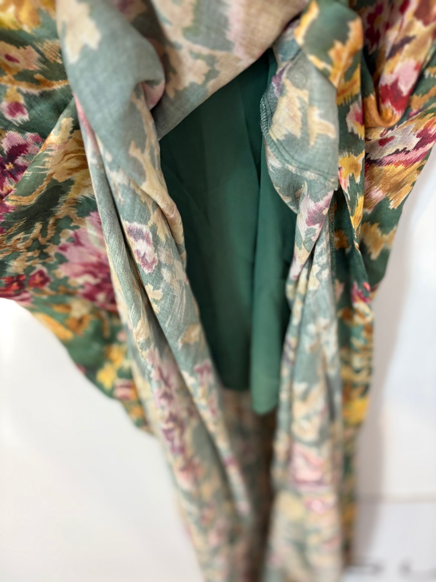 MANGO. Vestido largo estampado