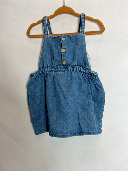 ZARA. Denim pinafore dress with pockets. Size 18-24 months – Hibuy market