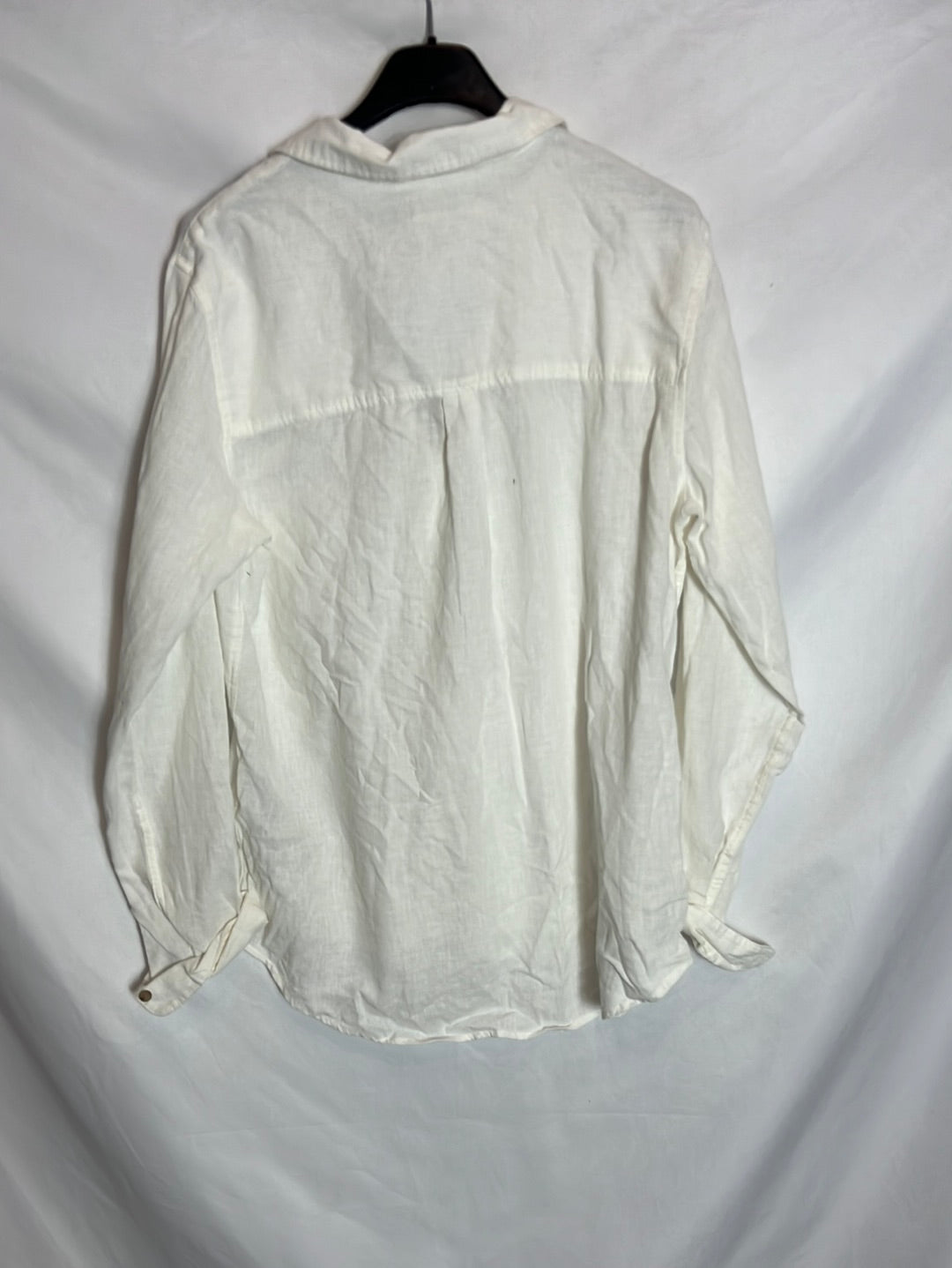 Camisa Lino blanco roto. T 38