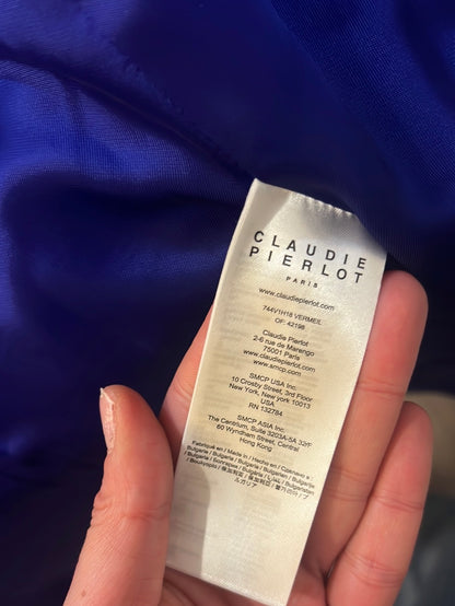 CLAUDIE PIERLOT. Klein blue blazer T.36