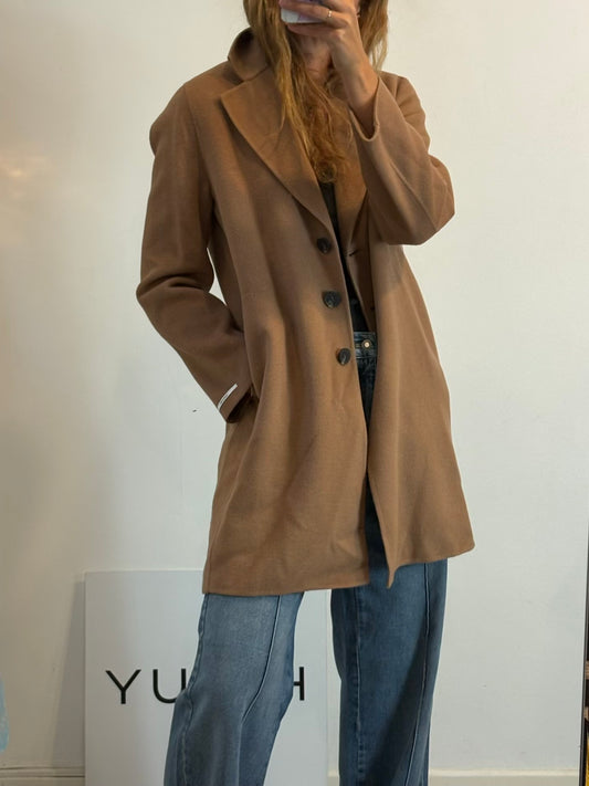 MARELA. Abrigo lana camel