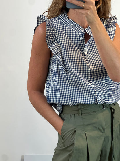 POLIN ET MOI. Blusa cuadros vichy