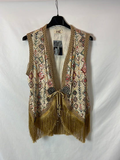 JOT. Chaleco lentejuelas y flecos TU