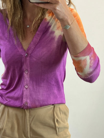 BLUMARINE. Chaqueta punto buganvilla. T s/m