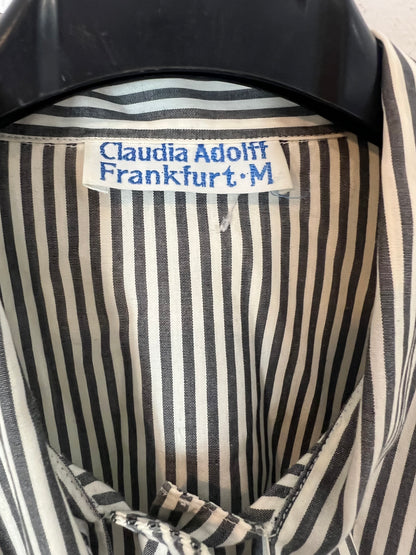 CLAUDIA ADOLFF. Striped blouse with bow detail. Size 38