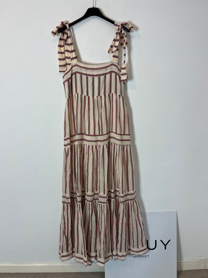 MANGO. Vestido largo rayas. T M