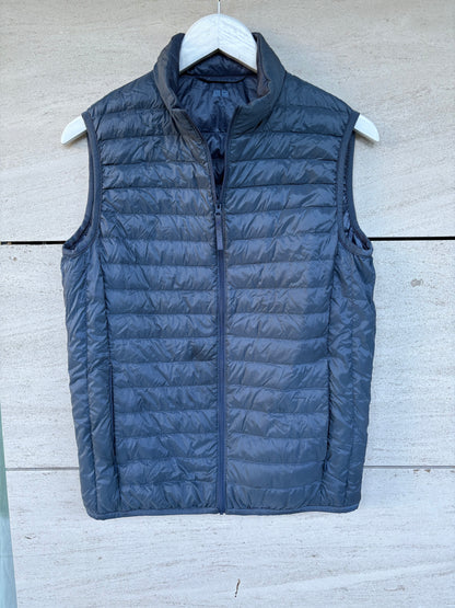 UNIQLO. Ultralight down vest in blue. XS