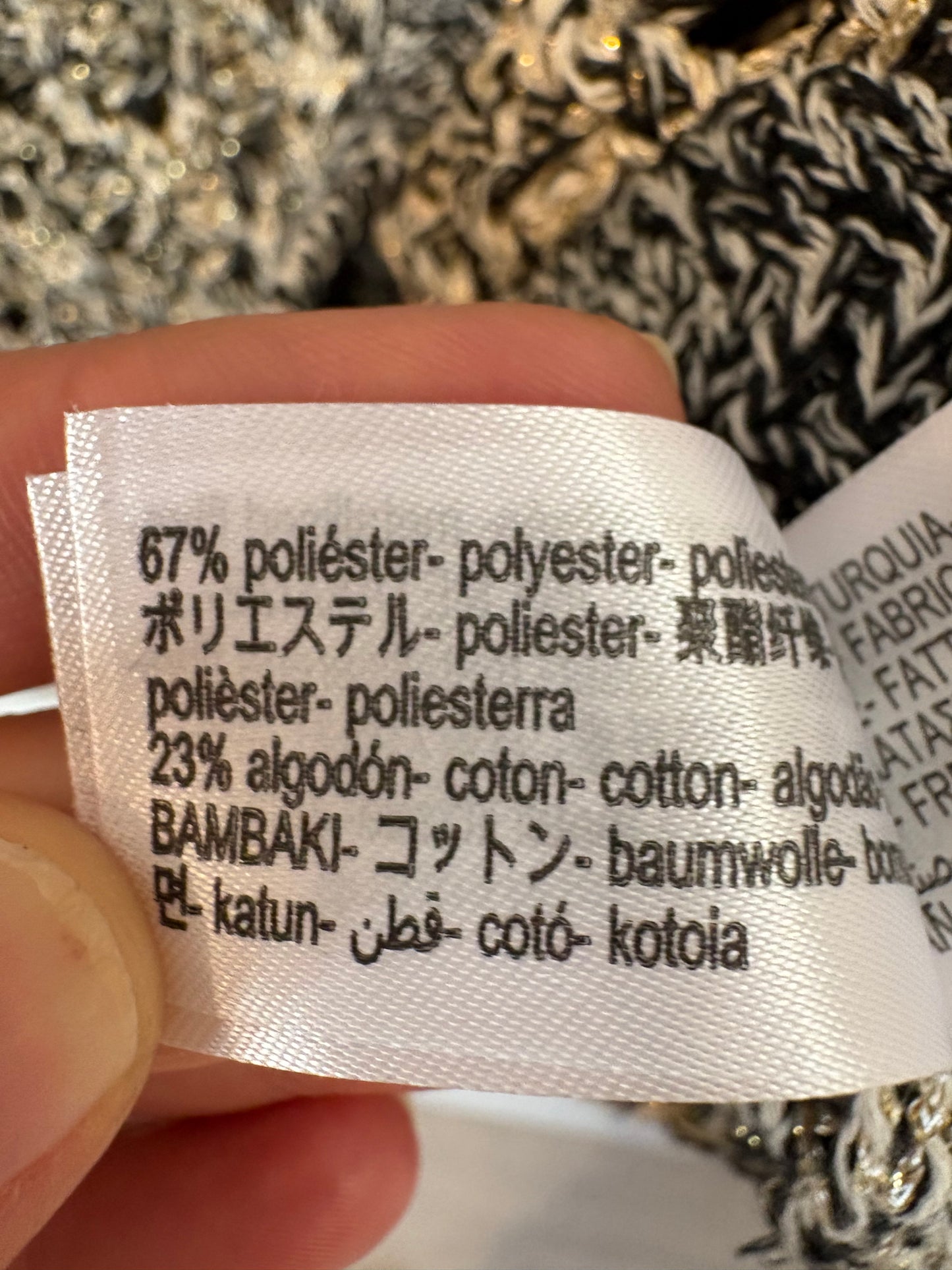 ZARA. Chaqueta punto abierto T.m