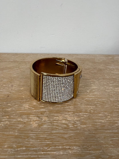 OTHERS. Gold bracelet with mini rhinestones