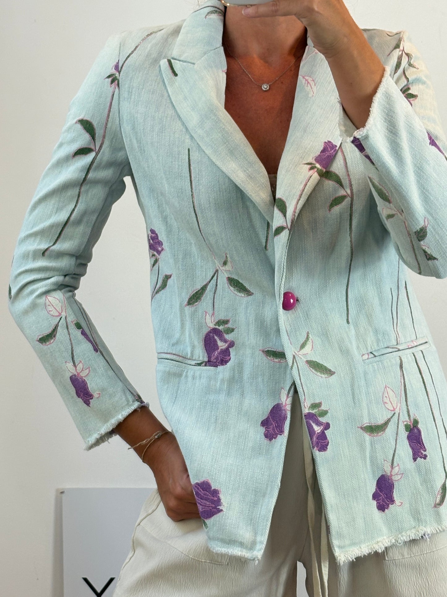 DIXIE. Blazer estampada algodón. T S