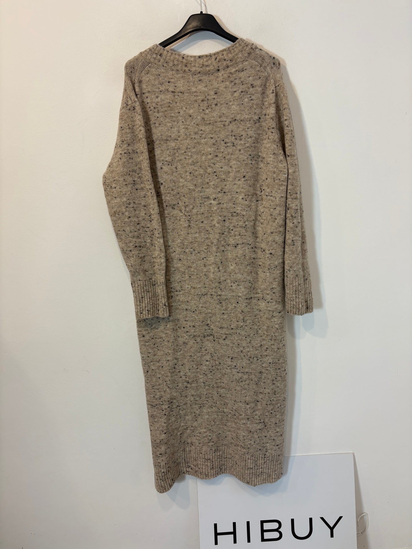 MASSIMO DUTTI. Vestido punto jaspeado con lana