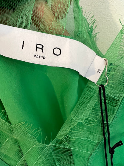 IRO. Top lencero verde seda T.34