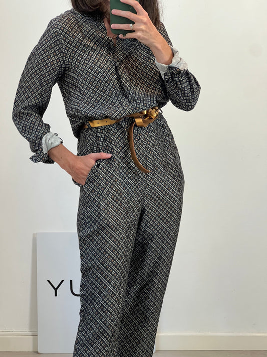 INTROPIA. Long diamond-shaped jumpsuit, size 38