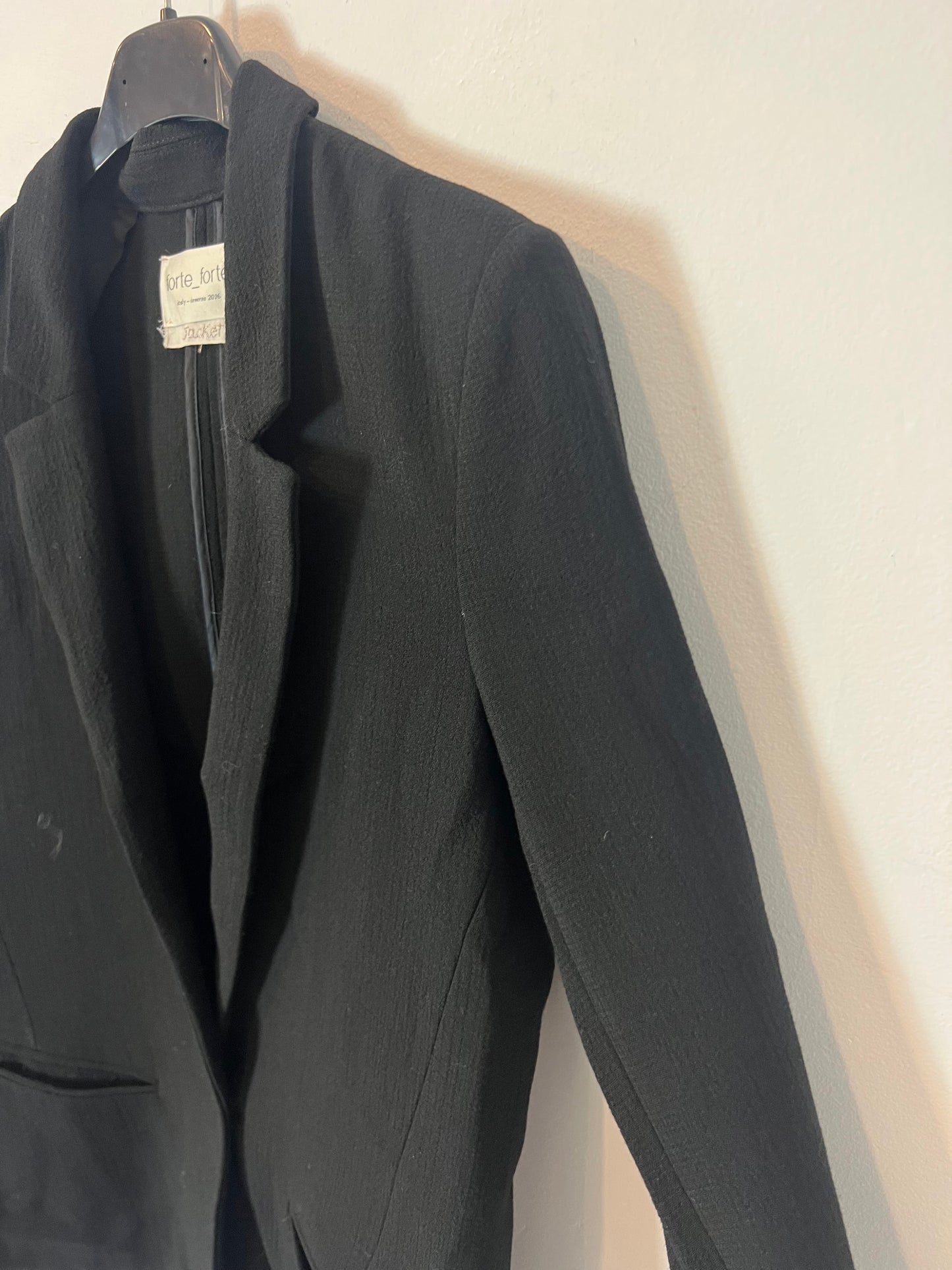 FORTE FORTE. Blazer negra básica T.0(xs)