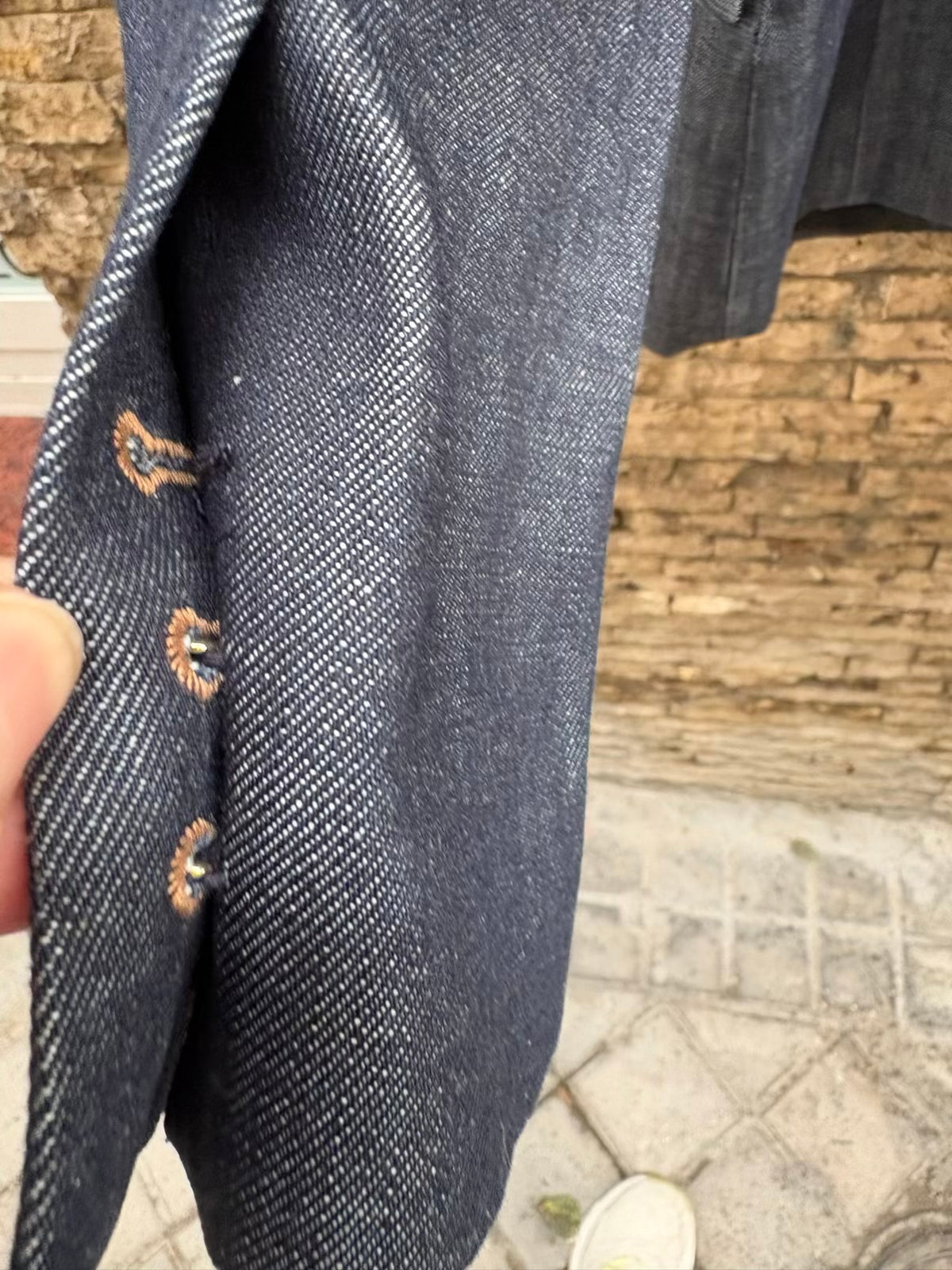 ZARA. Blazer denim costuras