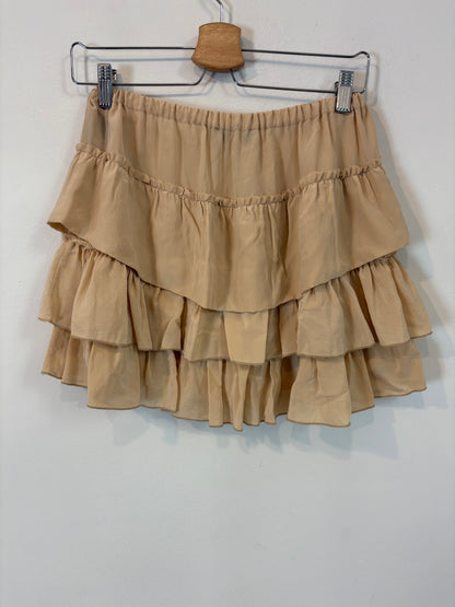 ISABEL MARANT. Falda beige seda. T 0 (XS/S)