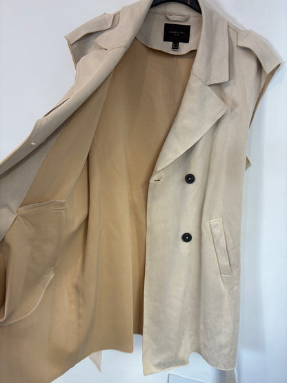 CORTEFIEL. Chaleco beige textura