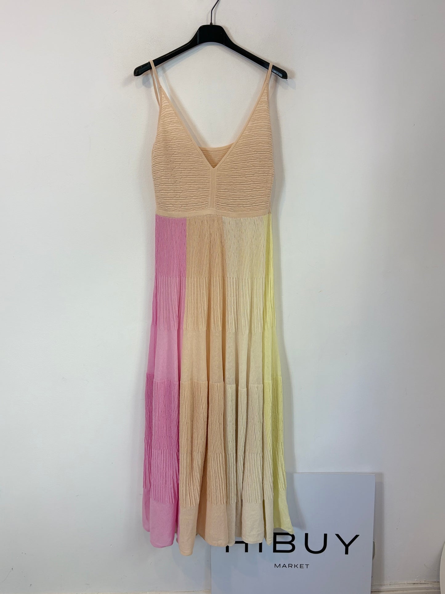 SITA MURT. Vestido midi textura tonos pastel