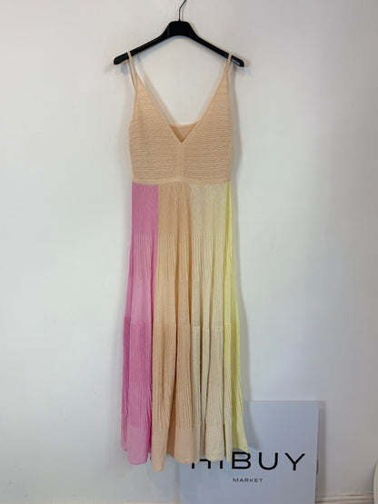 SITA MURT. Vestido midi textura tonos pastel