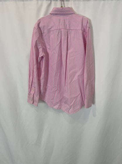 RALPH LAUREN. Pink striped logo shirt. Size 8 years.