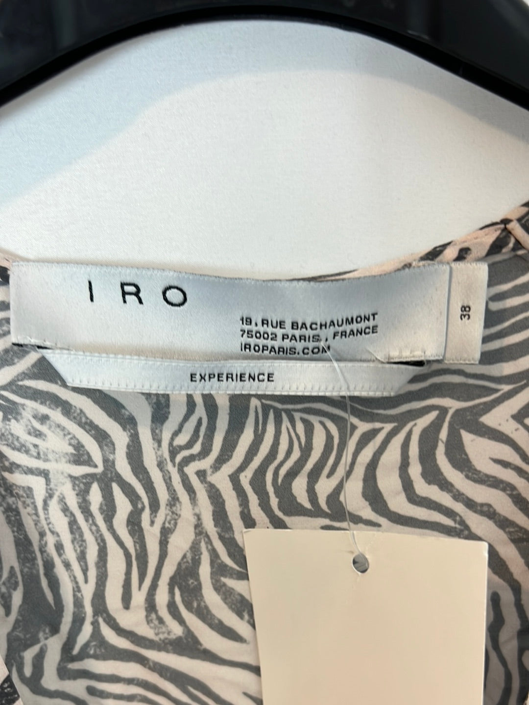 IRO.Animal print crossed blouse T.38