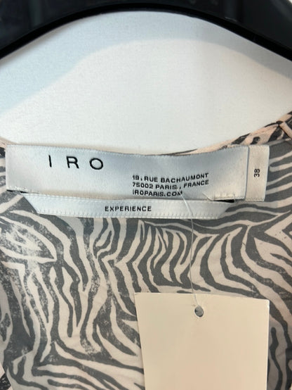 IRO.Animal print crossed blouse T.38