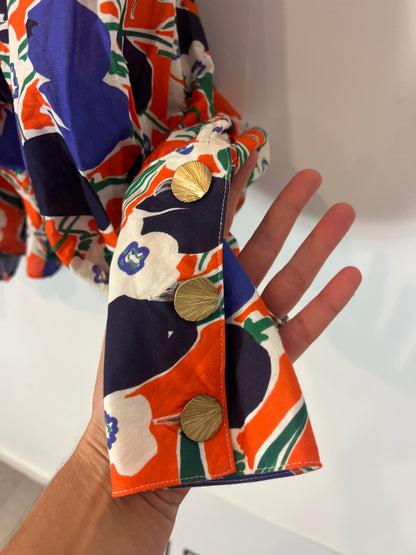 THE LABEL EDITION. Camisa estampada lazada. T S