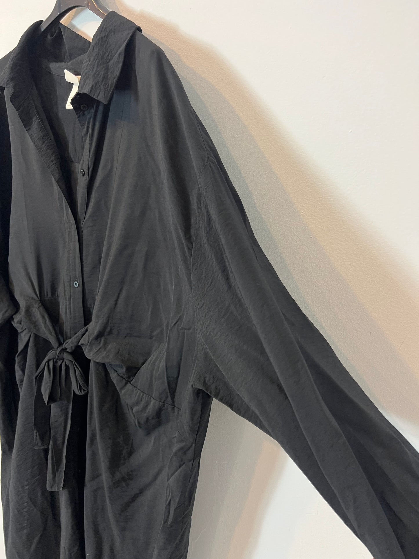 H&amp;M. Long black dress with bow, size XXL