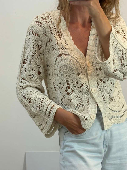 Chaqueta algodón beige