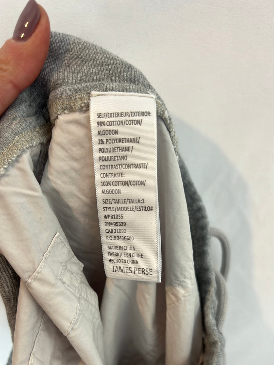 JAMES PERSE. Pantalón beige textura. T 1(36)