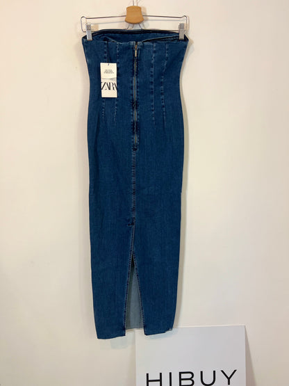 ZARA. Strapless denim dress. TM