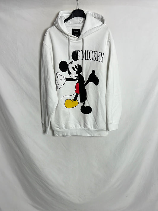 BERSHKA. Sudadera blanca disney. T M