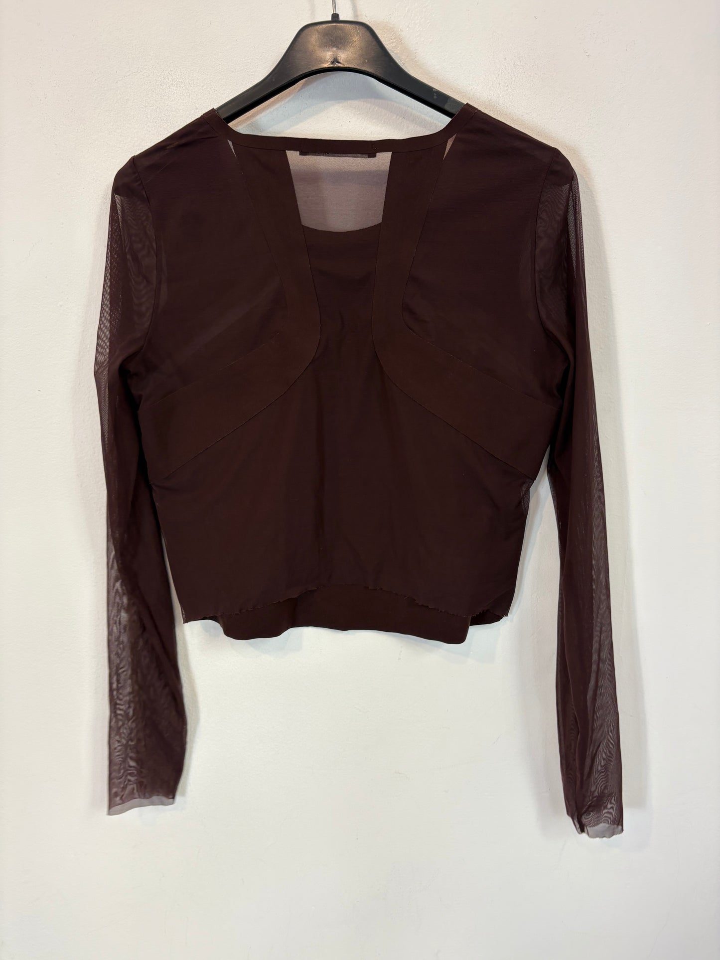 OYSHO. Top elástico marrón