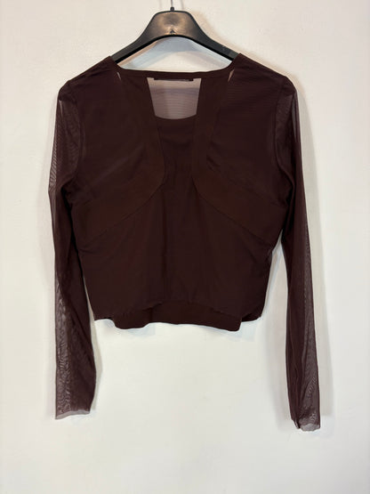 OYSHO. Top elástico marrón