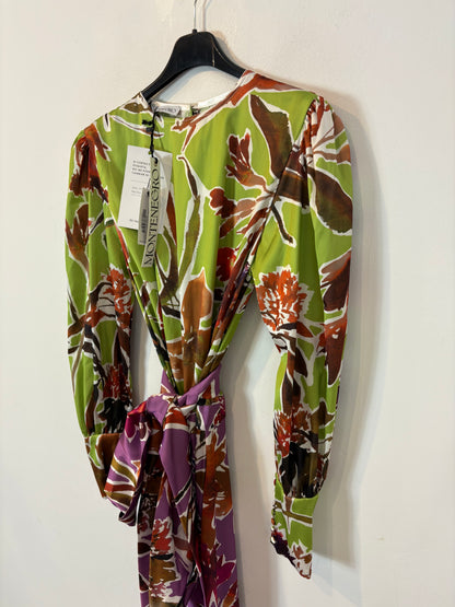 MONTENEGRO. Vestido largo estampado lazada