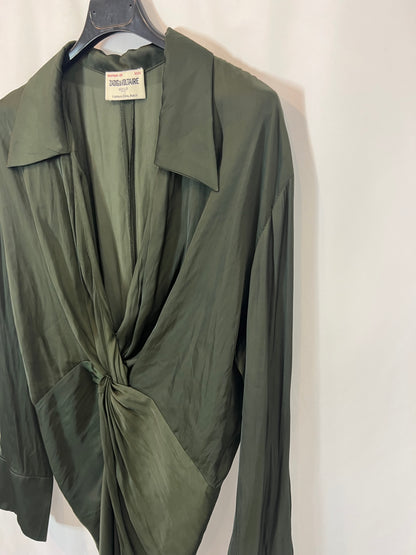 ZADIG&amp;VOLTAIRE. Green knotted midi dress. T.S.