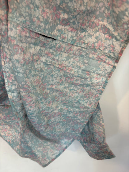 H&M. Camisa azul estampada
