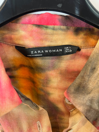 ZARA. Linen shirt dress in TL colors