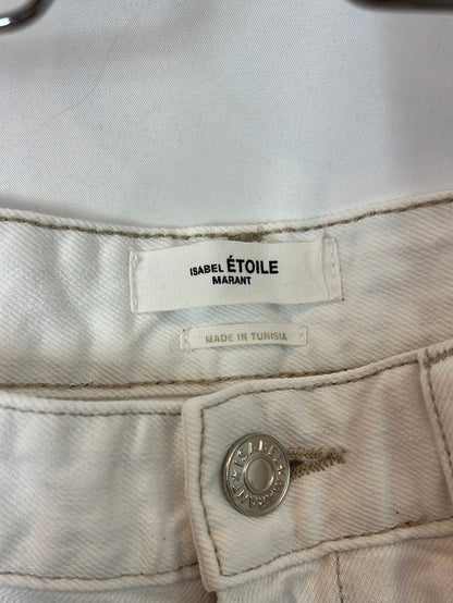 ISABEL MARANTETOILE. White denim trousers, size 36