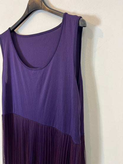 OTHERS. Eggplant-colored tulle midi dress. TM