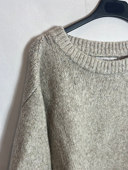 ZARA. Jersey beige jaspeado . T S