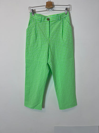 RITAVON. Pantalón cuadros flúor T.34