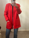 NEW LOOK. Abrigo rojo rizo T.u(m)