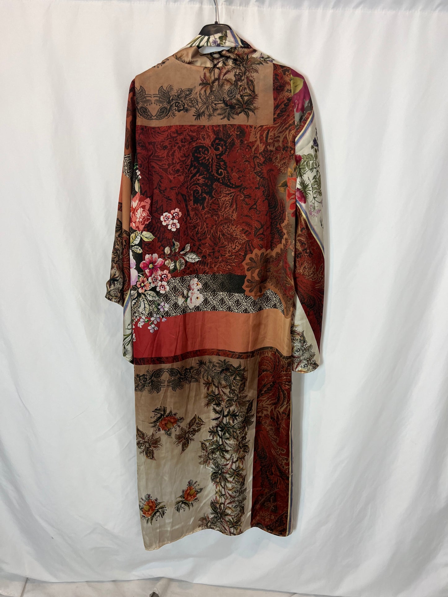 ZARA. Kimono fluido estampado T.s