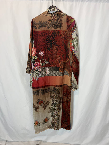 ZARA. Kimono fluido estampado T.s