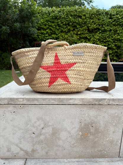 STELLA RITTWAGEN. Cesta mediana doble asa estrella