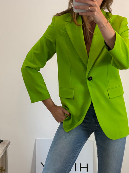 ZARA. Blazer verde oversized. T S