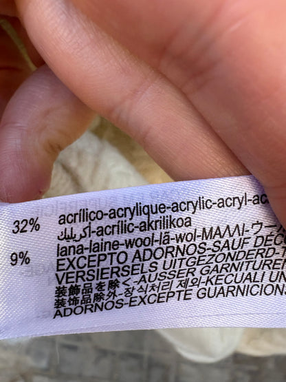 ZARA. jersey sin mangas crudo cuerdas